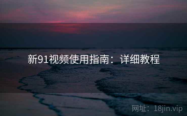 新91视频使用指南：详细教程